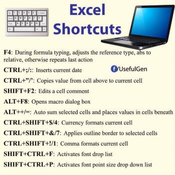 excel shortcuts